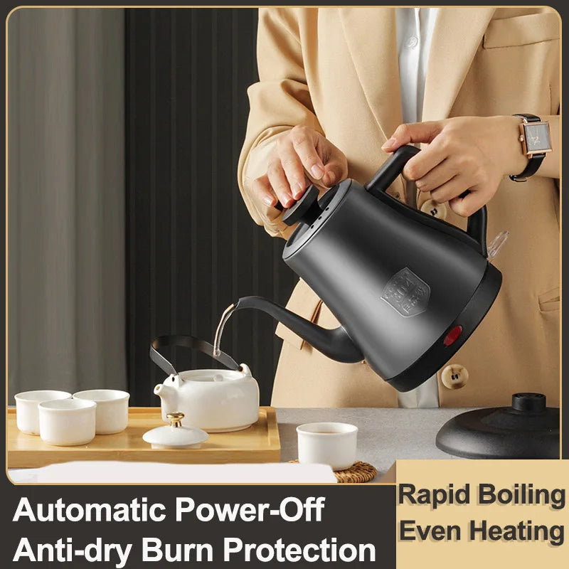 1.2L 220V Electric Espresso Pots 304 Stainless Steel Coffee Pot Automatic Power Failure Kettle Odorless Make Tea Coffeeware