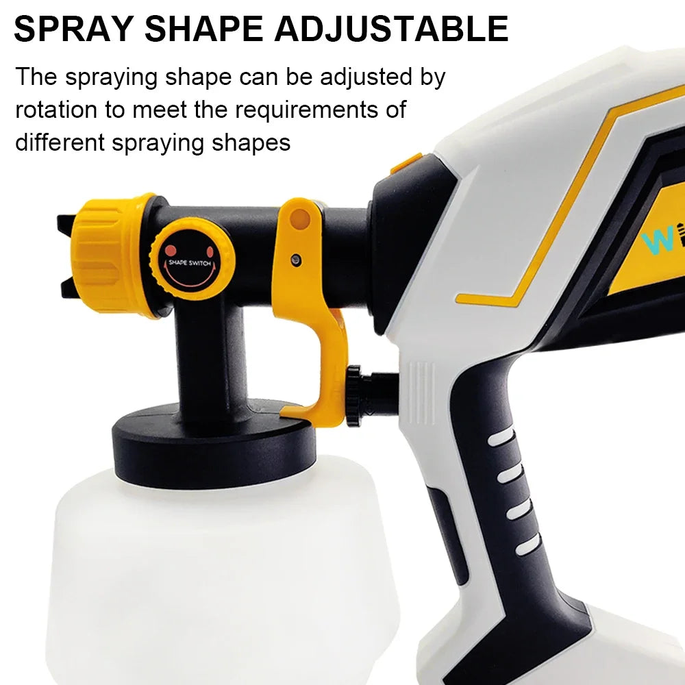 1800W 220V Electric Spray Gun High Power HVLP Paint Sprayer Auto Furniture Steel Coating Air Brush 1.0/1.8/2.5mm Copper Nozzle