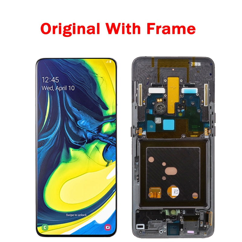 6.7''Original For Samsung Galaxy A80 A805 A805F LCD display Touch Screen Digitizer Assembly with Fingerprint For Samsung A90 LCD