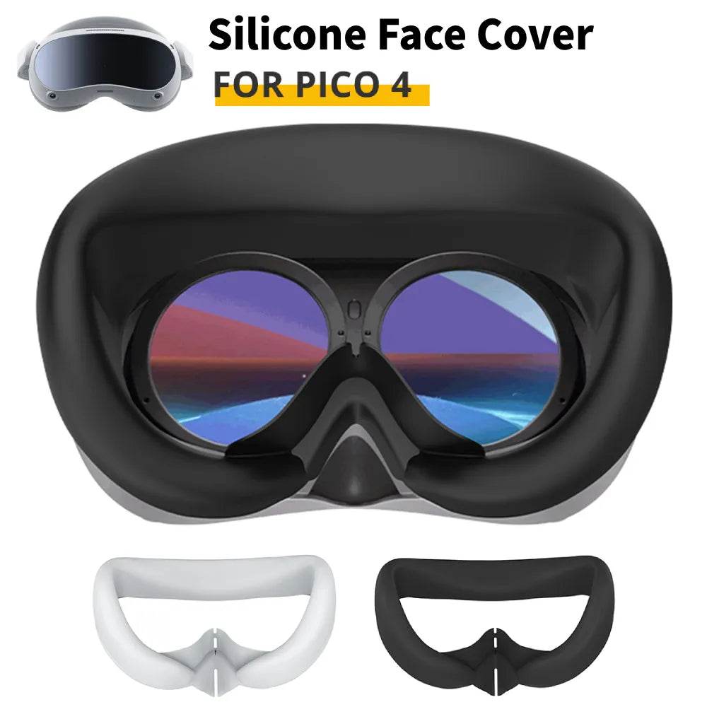 Silicone Face Cover for Pico 4 VR Glasses Replacement Face interface Protective Cover Sweat-proof Eye Mask for PICO4 Accessories