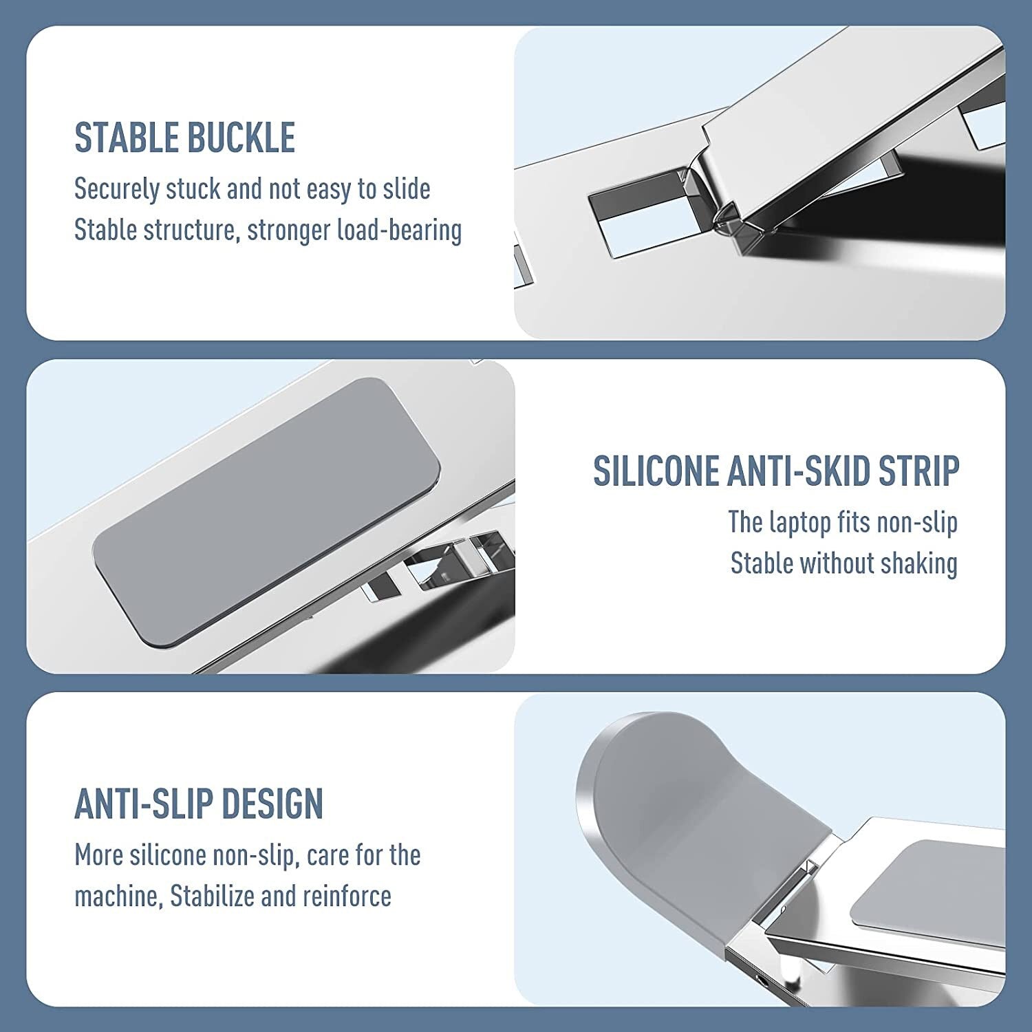 Laptop Stand Double Layer Multi Angle Adjustable Aluminum Alloy Material Suitable For 13-15.6 Inch Notebook