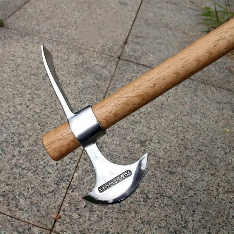 Double Stainless Steel Pickaxe Outdoor Pickaxe Pure Steel High Hardness Tree Root Digging Lamb Pickaxe Portable Ice Pickaxe