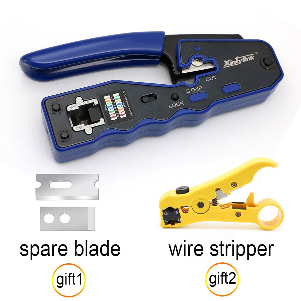 xintylink rj45 clamping tool crimper hand network pliers cat5 cat6 ethernet cable Stripper pressing clamp tongs clip lan cutter