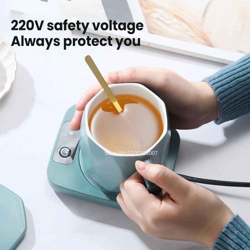 Electric Beverage Warmer Coffee Cup Heater Warmer Mug Beverage Warmer Milk Tea Water Heating Pad Temperature Home Cup Warm Mat