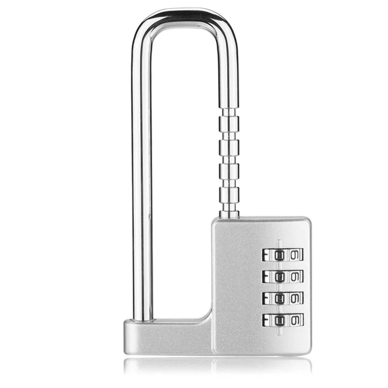 New Adjustable Lengthened U-shaped Lock Padlock File Cabinet Wardrobe Door Handle Lock Anti-theft Password Lock