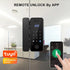 3D Face Recognition Smart Lock Infrared Sensor Tuya APP WIFI Biometric Electronic Fingerprint Unlock Glass Door Lock Wooden Door