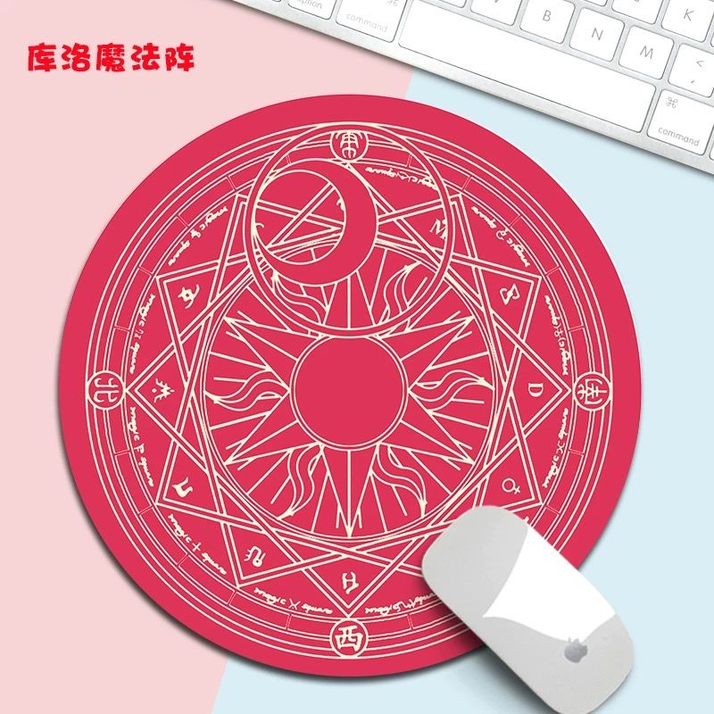 Kawaii Round Celestial Mouse Pad Soft Mat for Game Computer Cap Desk Mat Pads Non-Slip Rubbe PC Waterproof Office MousePad 20cm
