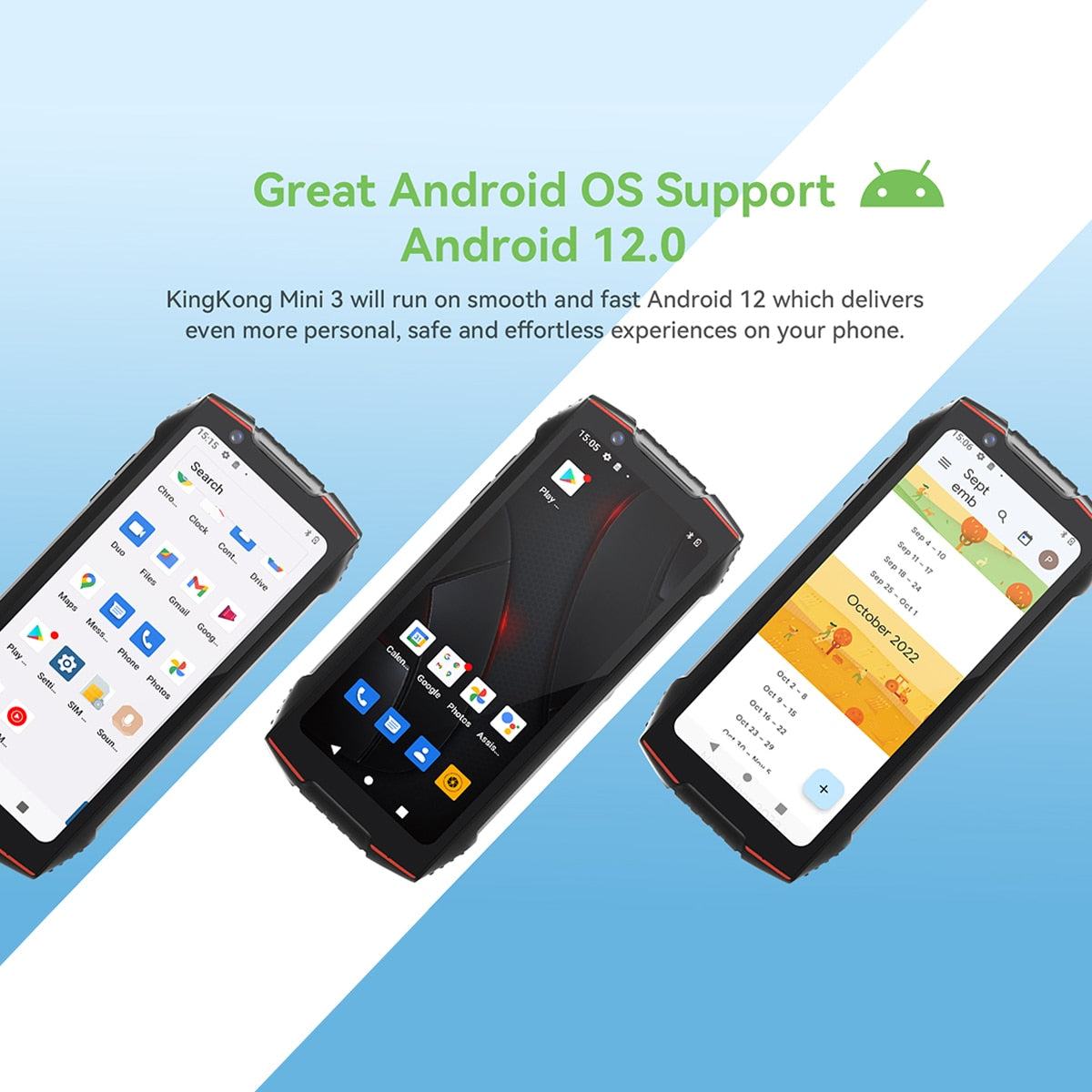 Cubot KingKong Mini 3 Rugged Phone 4.5" Display Android 12 Octa-Core 6GB+128GB Smartphone Waterproof 20MP Camera NFC Cellphones