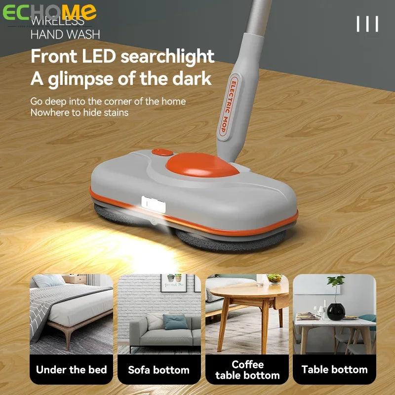 Wireless Electric Floor with Bucket Mop Handheld Floor Cleaner Rechargeable Spray Mop Cordless Household Floor Cleaning Mops