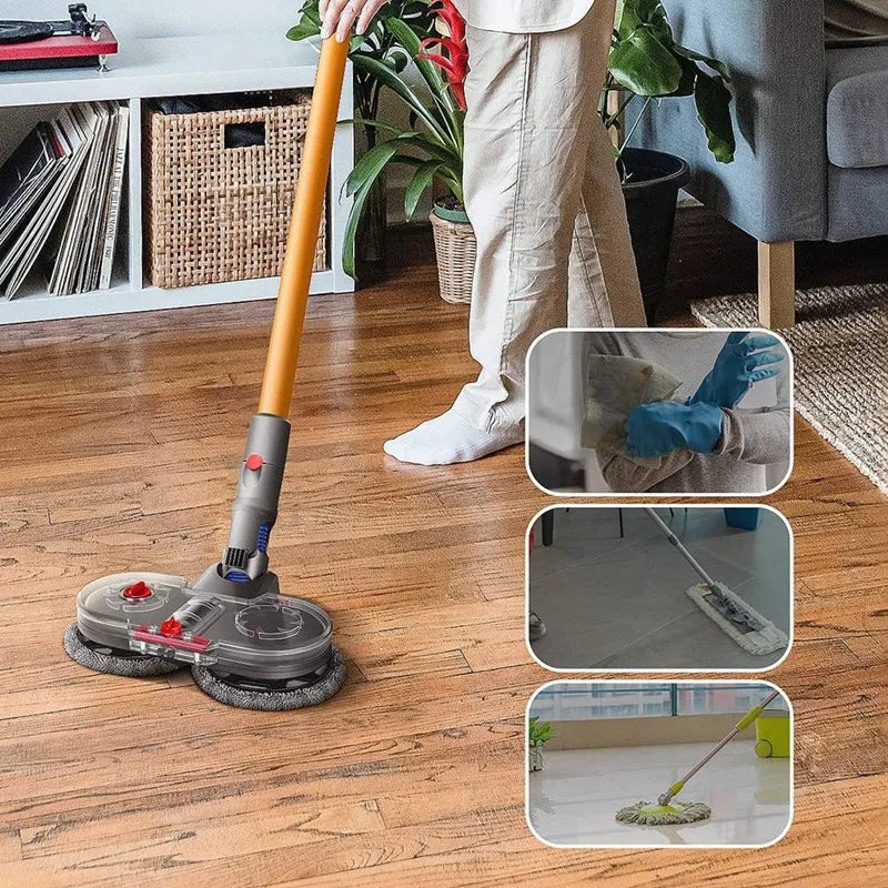 HOT! Electric Mop Attachment For Dyson V12 Detect Slim Vacuum Cleaner Mop Attachment With 6 Mop Pads And Removable Water Tank
