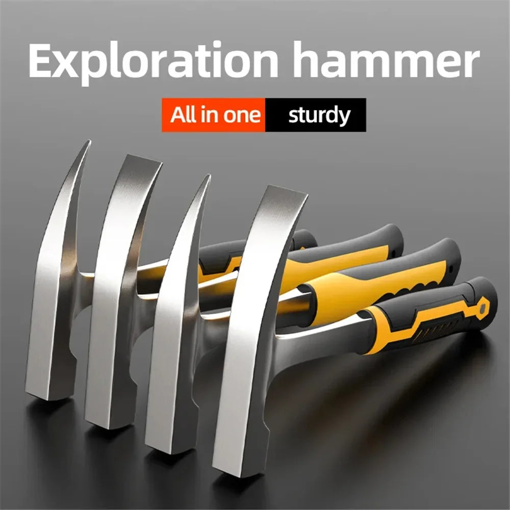 Professional Multifunctional Hand Tool Hammer Camping Hammer High Carbon Steel Geological Hammer Integrated Forging Claw