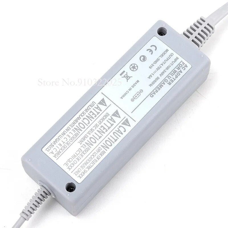 10 pcs for Nintendo Wii U AC Charger Adapter Gamepad Controller Joystick US/EU Plug 100-240V Home Wall Power Supply for WiiU Pad