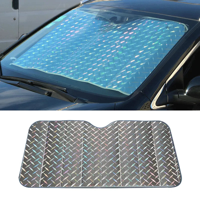 Car Sunshade Front Gear Foldable Thickened Pad Summer Sunscreen Heat Insulation Window Car Sun Visor For Off-road Vehicle Suv