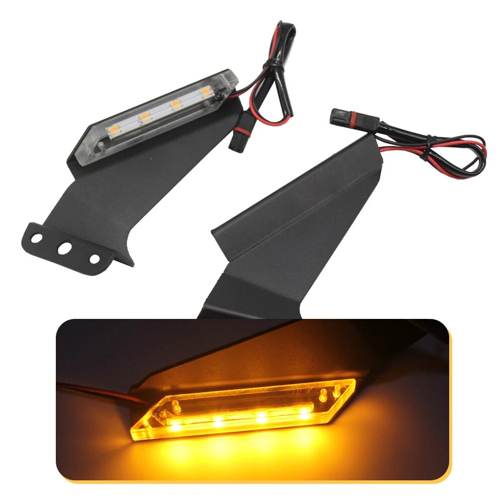 Motorcycle LED Front Turn Signal Indicator Light Invisible Wing Retrofitted for BMW S1000RR 2019-2022 2020 2021