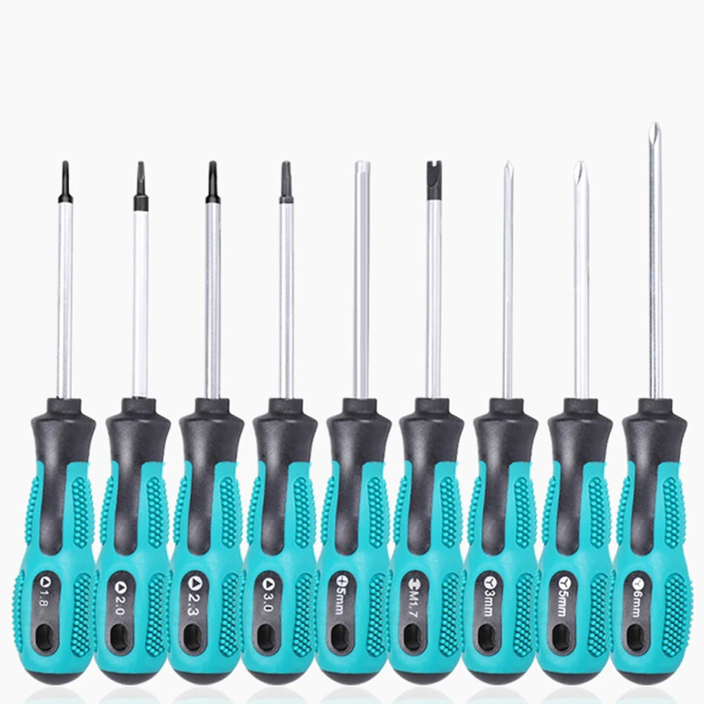 1pc Triangle Screwdriver Anti-Skid Screwdriver Cross Straight Type Screw Driver Magnetic Insulated Security Repair Hand Tools