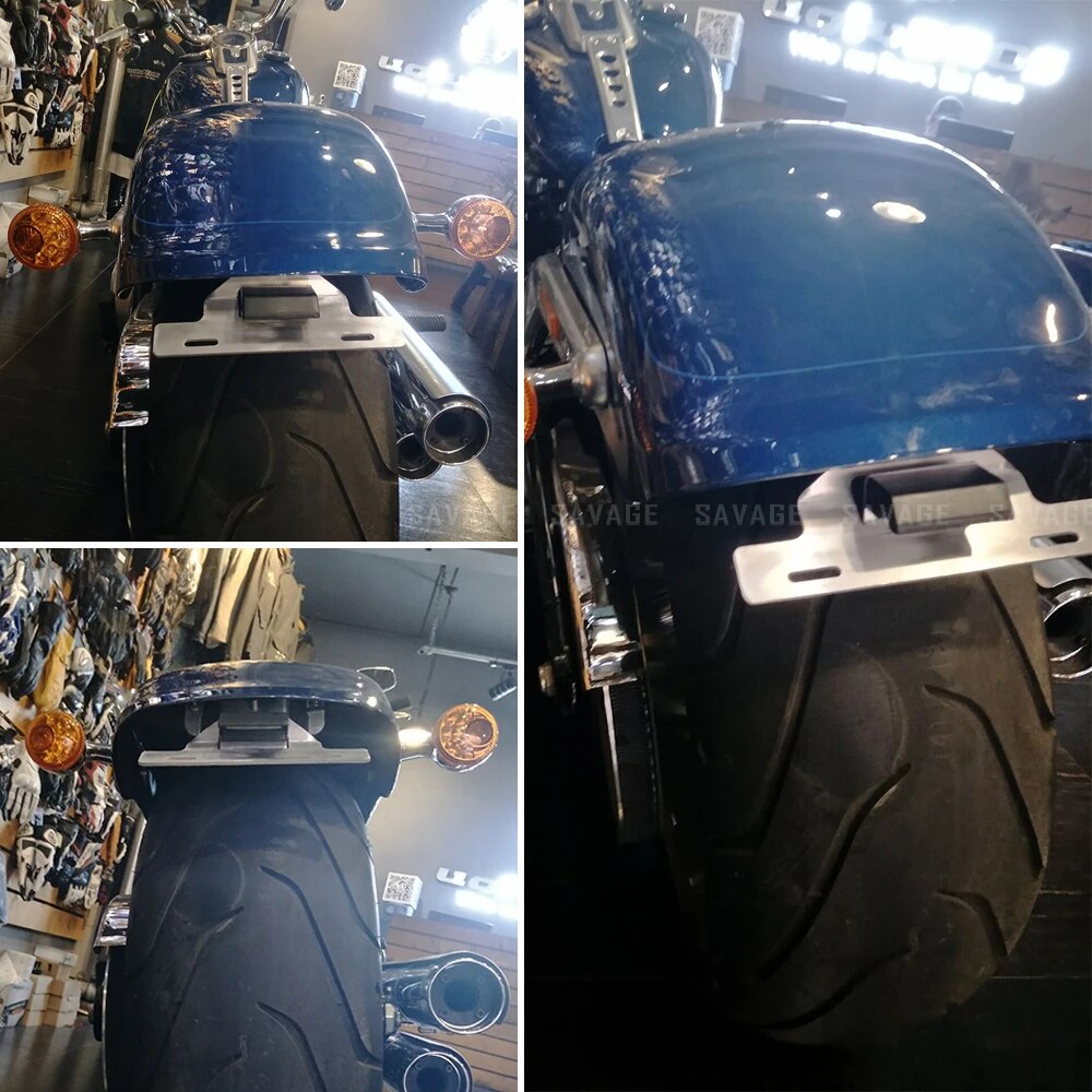 License Plate Holder LED Light For Harley Fat Boy 114 2018-2023 Motorcycle Accessories Tail Tidy Fender Eliminator Rear Bracket