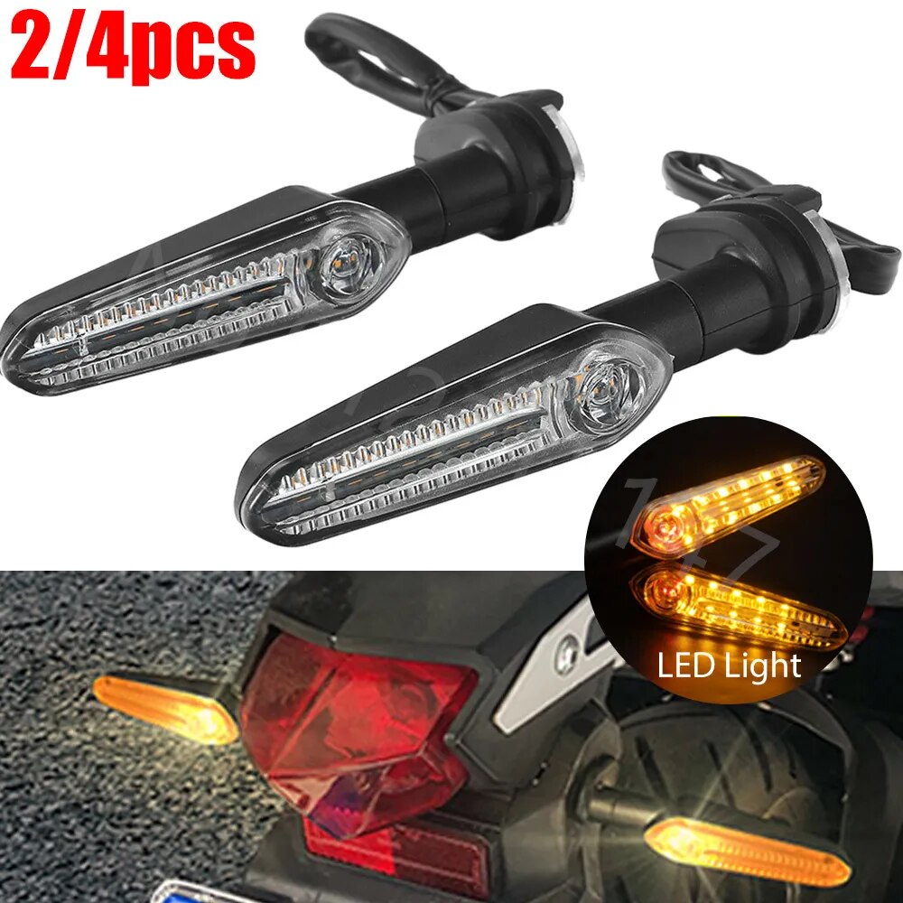 Turn Signals Motorcycle LED For Yamaha Mt07 Mt03 Tenere 700 Xj6 Fz25 Indicators Flashing 12V Relay Front Tail Lights DRL Lamp