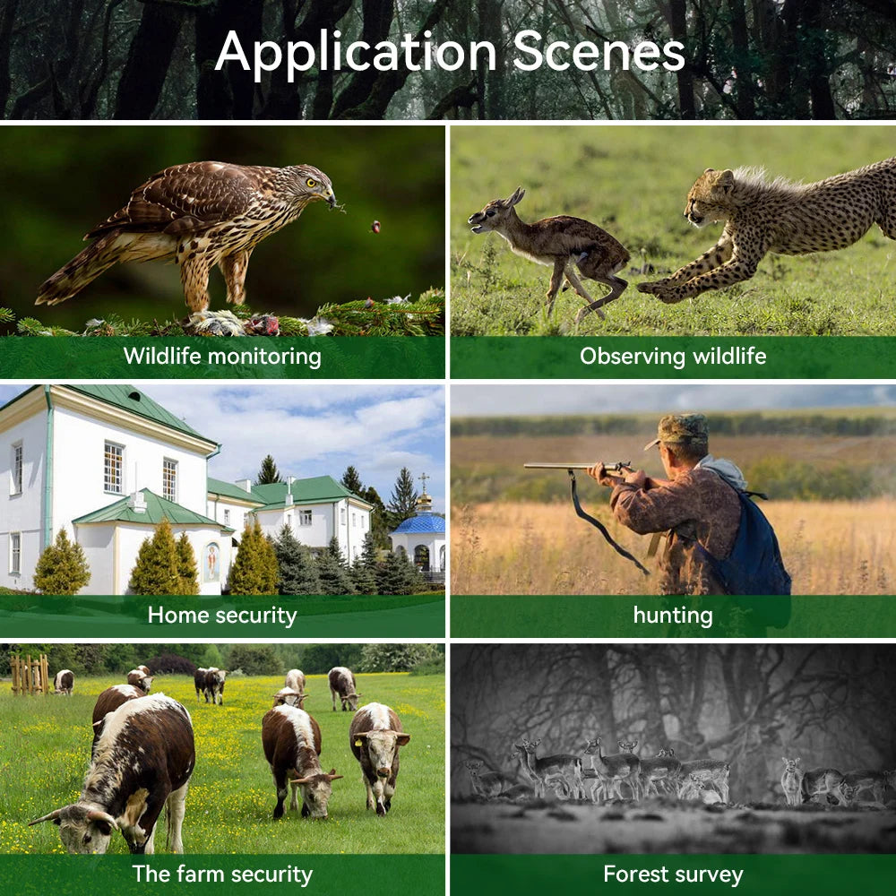 5MP Trail Camera 1080P HD Hunting Camera PIR Infrared Night Vision Waterproof Outdoor Trail Cam for Wildlife Monitoring Action