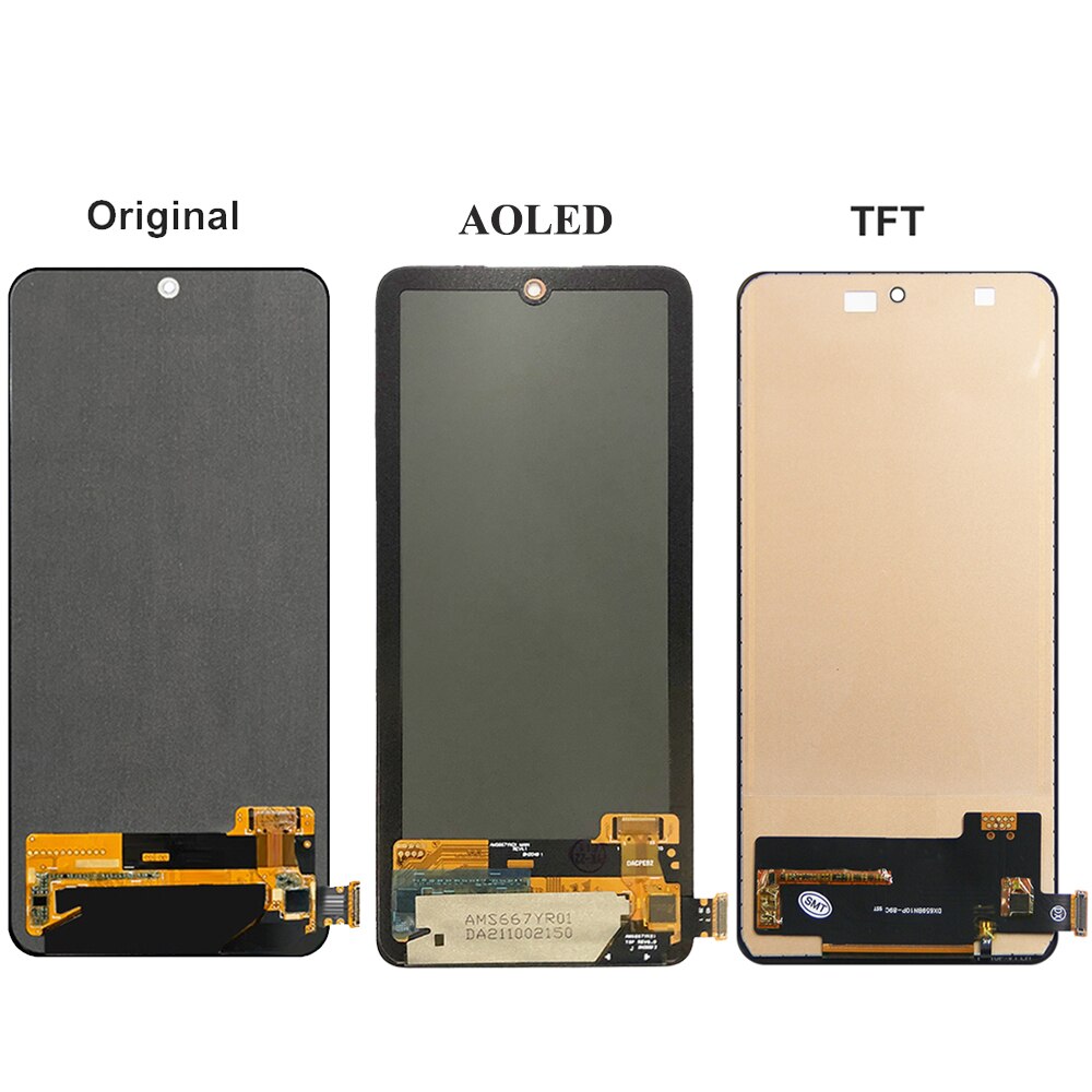 Original AMOLED For Xiaomi Redmi Note 11 Pro 5G LCD Display Touch Screen Digitizer Assembly Replacement 21091116I, 2201116SG LCD