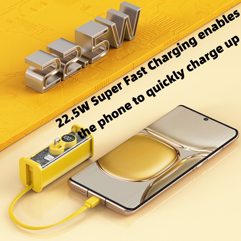 5000mAh Portable Power Bank Mobile Power For Smart Phone With PD20W Fast Charging Mini Power Bank For IPhone 13 14 Samsung S22