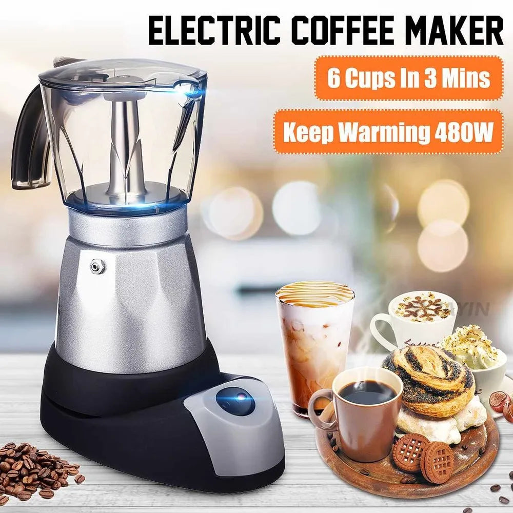 Multi-function Coffee Maker Coffee Pot Coffee Percolators Electric Moka Pot Kettle Coffee Brewer Portable Office Coffee Maker