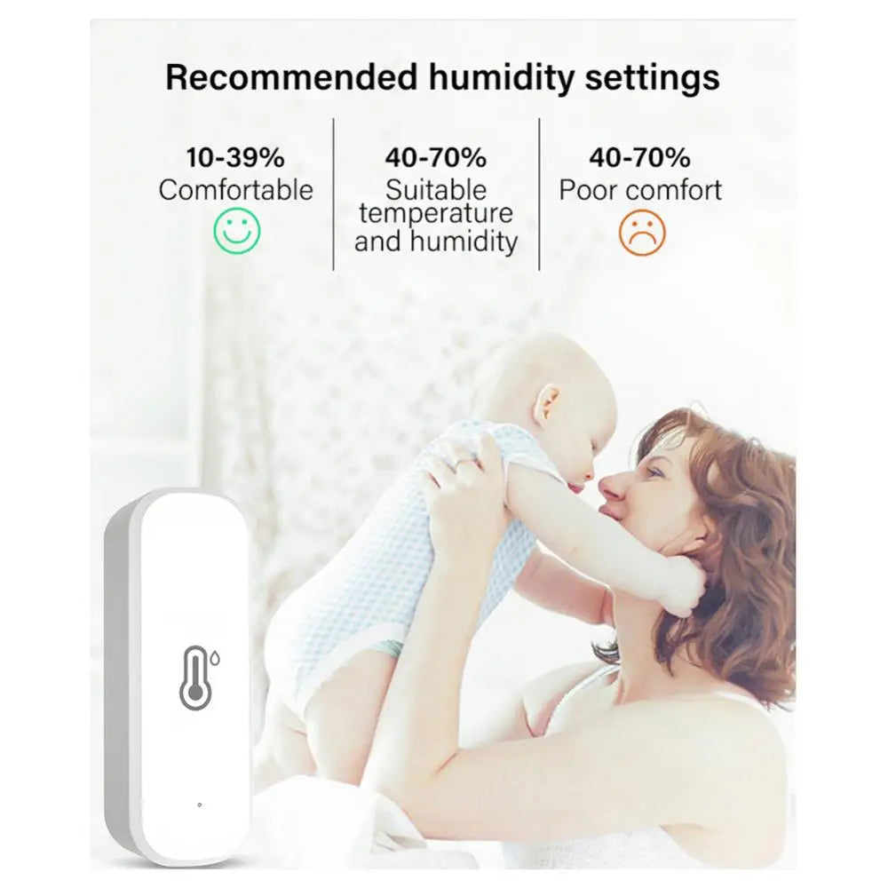 Ewelink Zigbee Smart Temperature Humidity Sensor APP Monitor Indoor Hygrometer Controller Monitoring Work With Alexa Google Home