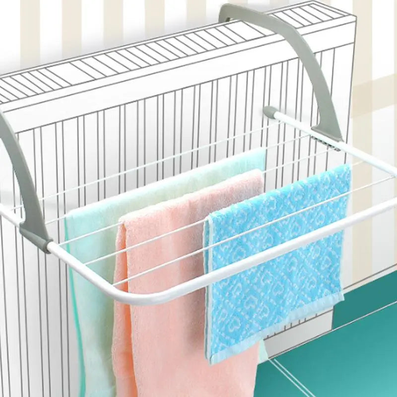 Drying Rack Folding Outdoor Bathroom Portable Clothes Hanger Shoes Towel Pole Drying Rack Holder  Balcony Laundry Dryer Airer