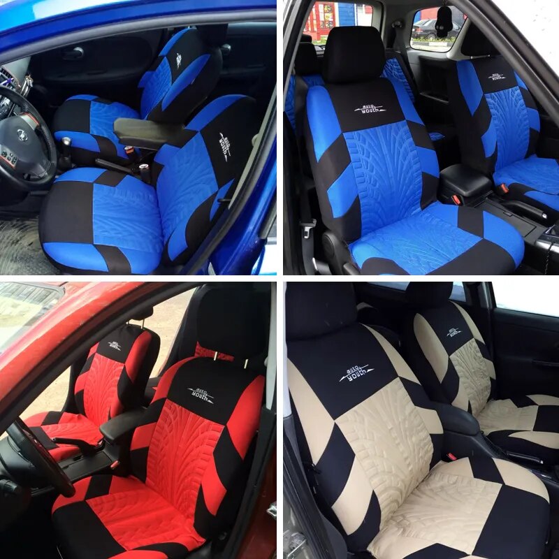 Embroidered Car Seat Cover Set Universal Fits Most Car Covers Detail Styling Car Seat Cover Protector Car Interior Accessories