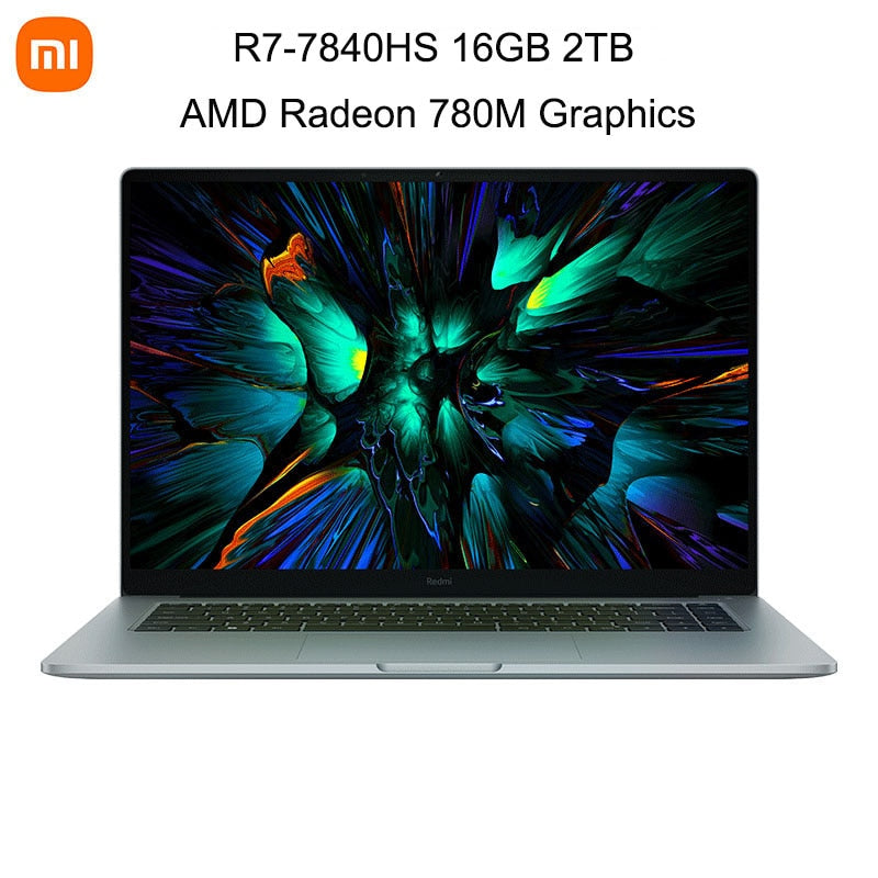 2023 Xiaomi Redmi Book Pro 15 Laptop 15.6 Inch 3.2K 120Hz IPS Screen Netbook AMD Ryzen R7-7840HS 16GB 512GB Notebook Computer PC