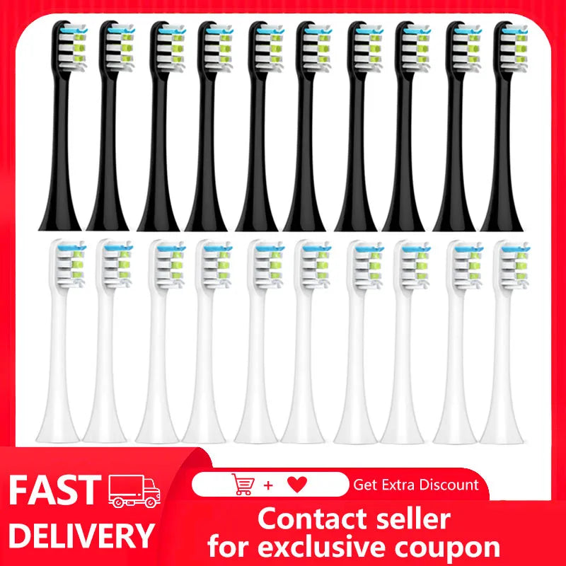 Toothbrush Heads for Xiaomi SOOCAS X5 X3 X1 SOOCARE Electric Tooth Brush Dupont Bristle Replaceable Nozzles Sealed Packed Drops
