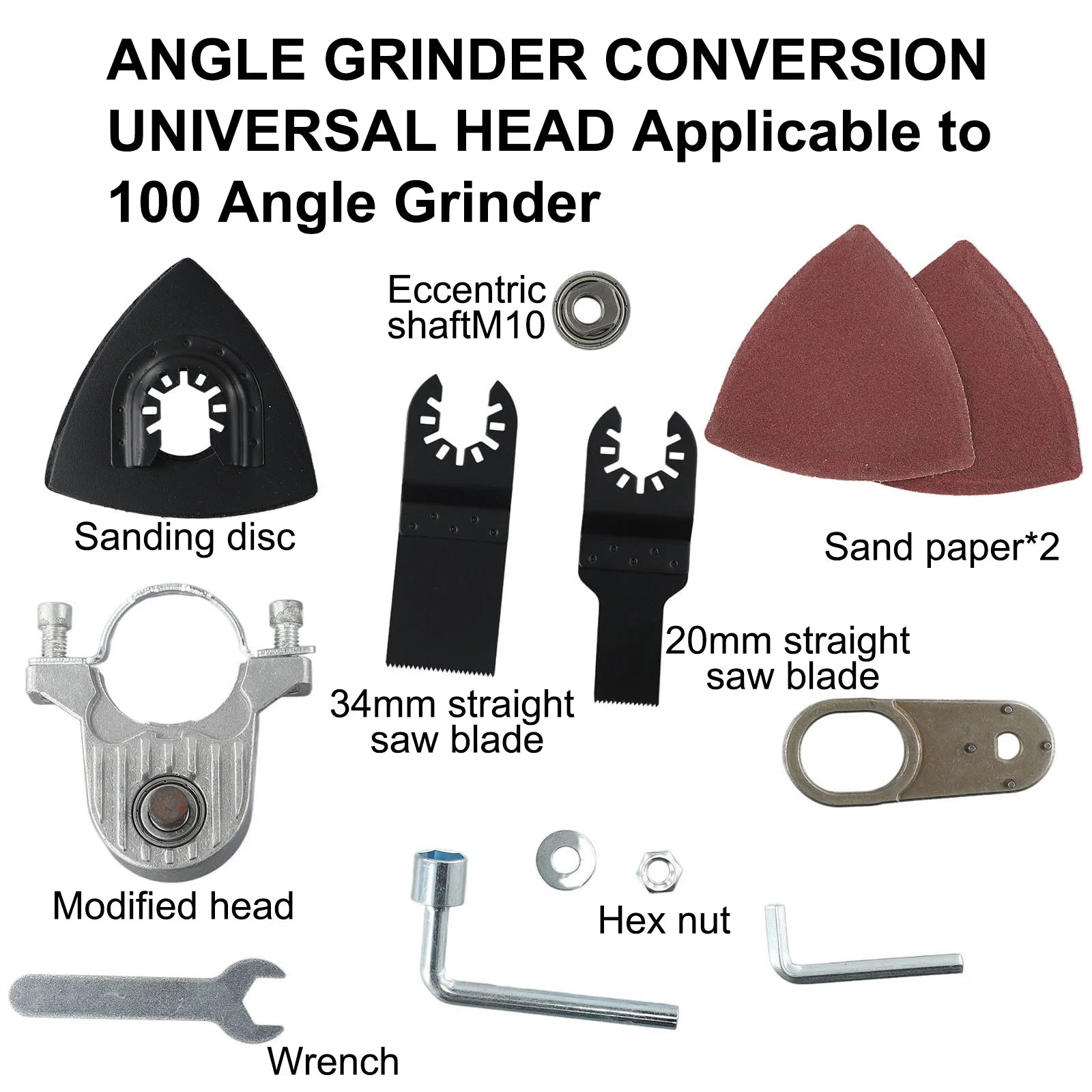 Angle Grinder Conversion Universal Head Adapter M10 Thread For 100 Type Angle Grinder Polisher Polishing Oscillating Power Tool