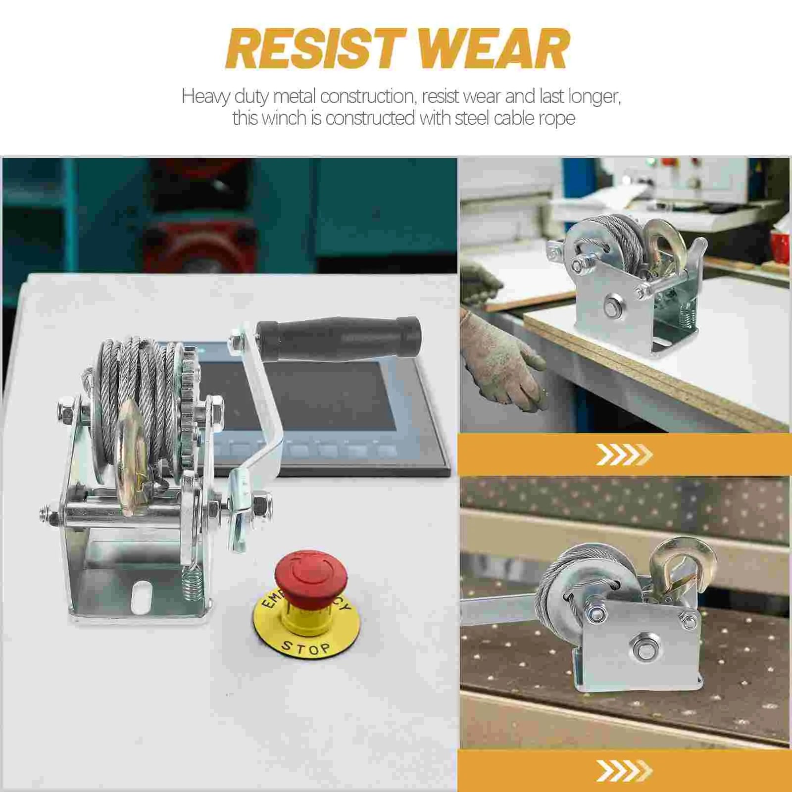 Hand Winch 600-3000 Pounds Manual Winch Wire Rope Traction Hoisting Winch Complete Specifications Winches Squeaks