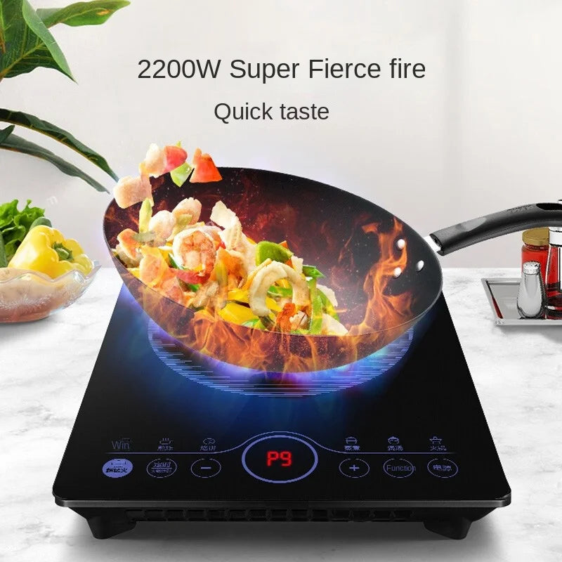 Induction Cooker High-power Touch Buttons Six Cooking Functions Durable Panel Eight-speed Firepower Timing Function Cooking Unit