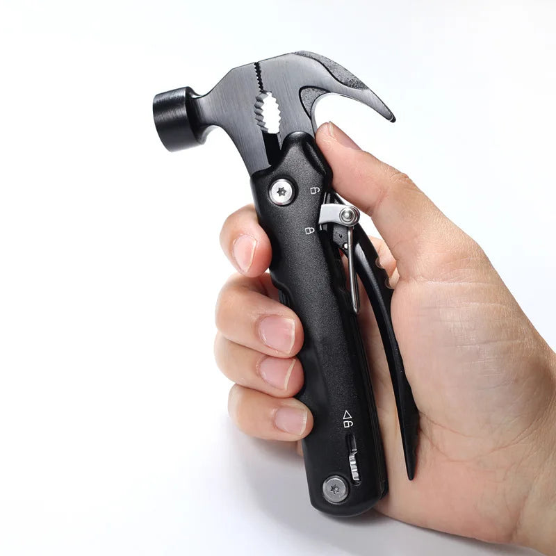 12 IN 1 Aluminum Handle Multi Function Pliers Axe Hammer Knife Saw File and Screwdriver In One