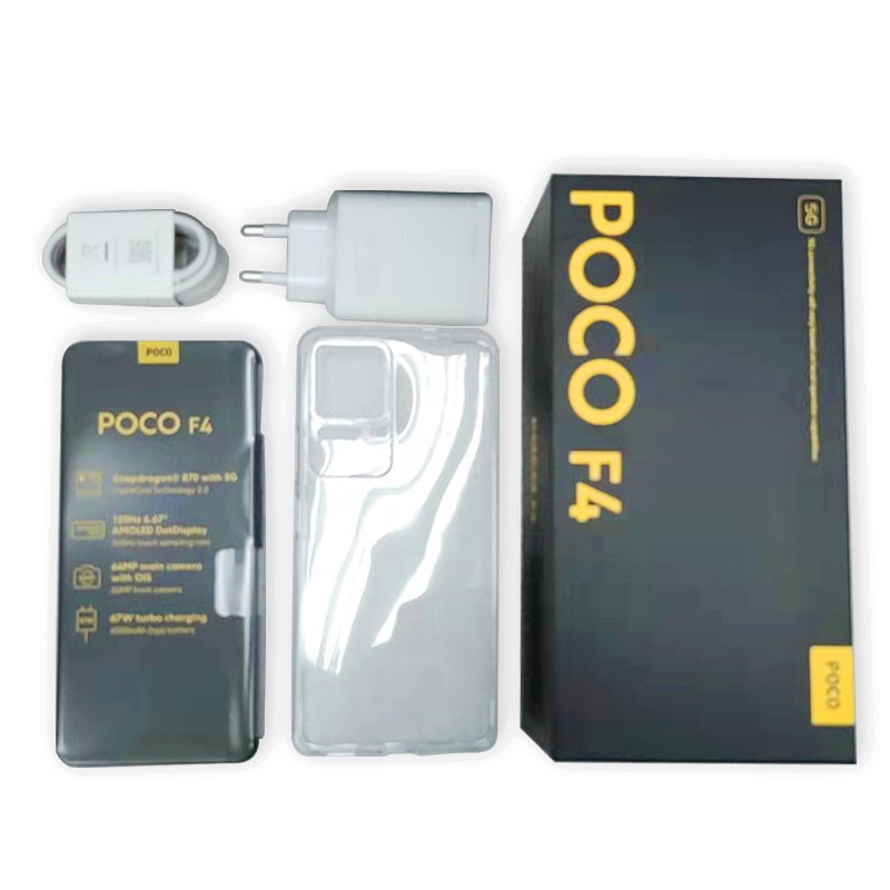 POCO F4 5G Global Version 6GB 128GB/8GB 256GB Snapdragon 870 Octa Core 67W Charging 120Hz 64MP Triple Camera NFC