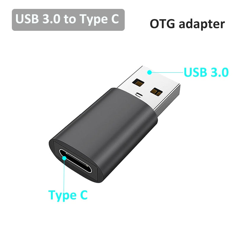 OTG Adapter Type C to USB3.0 Connector USB A to USB C Adapter Male to Female Converter for Laptop Mobile Phone Data Transfer