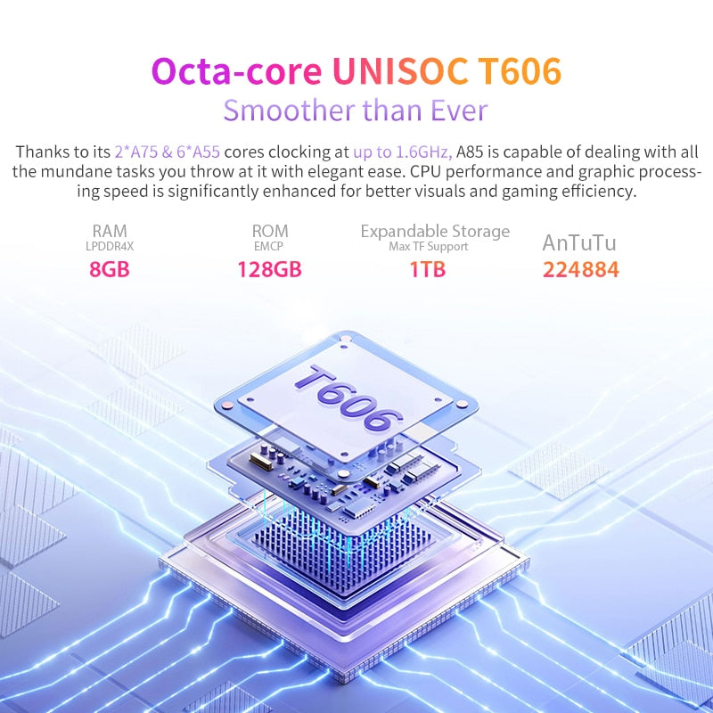 【World Premiere】 Blackview A85 Global Version 8GB 128GB 6.5'' HD+ 90Hz Display 50MP Camera 4480 mAh Battery NFC