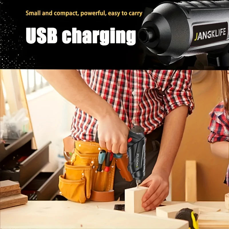 Electric Screwdriver Battery Rechargeable Cordless Screwdriver Powerful Impact Wireless Screwdriver Drill Electric Screw Driver