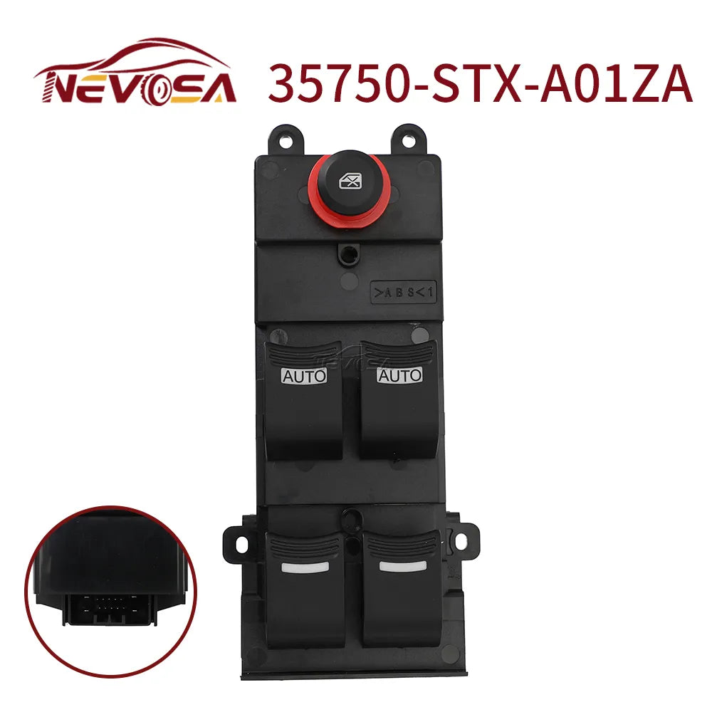 For Acura MDX 2007-2013 Car Left Front LHD Window Power Regulator Control Switch 35750-STX-A01ZA Door Glass Button