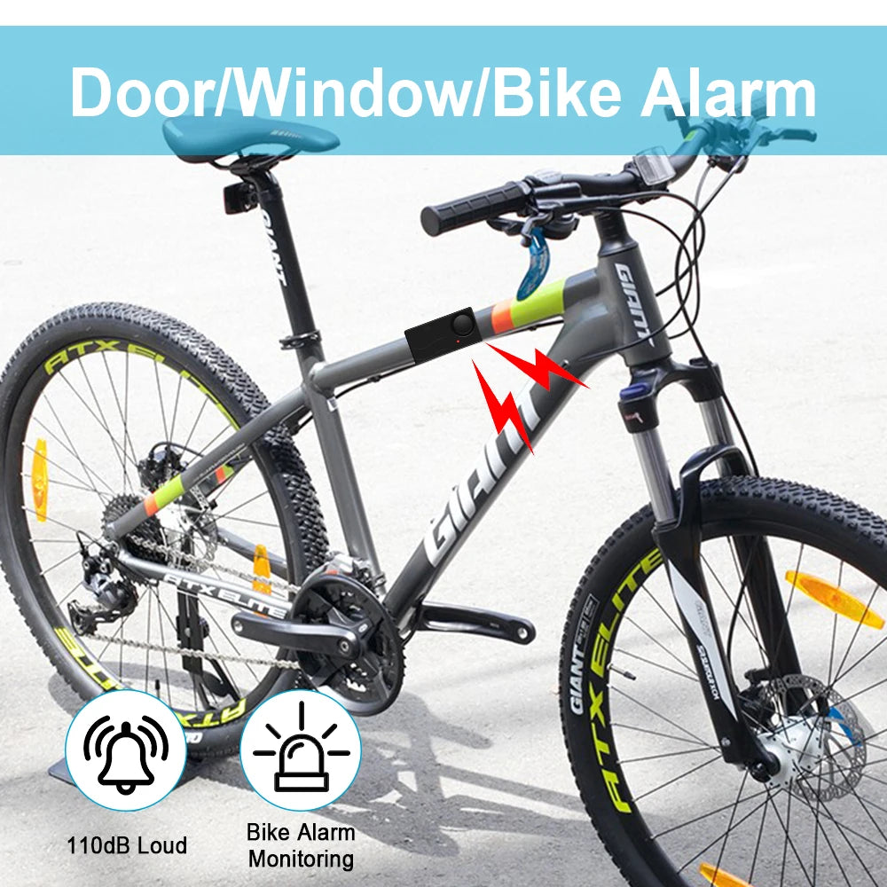 Elecpow Wireless Anti-Theft  Alarm With Remote Control Door And Window Vibration Alarm 110dB Home Bicycle Security Burglar Alarm