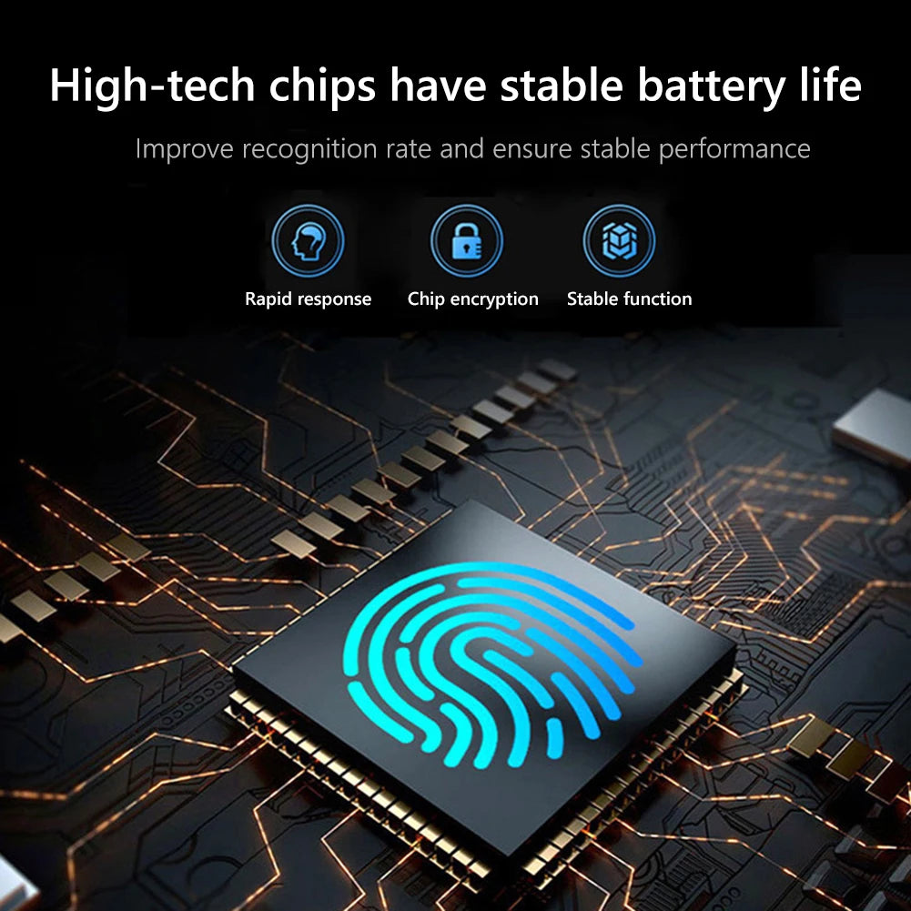 Fingerprint Password Door Lock Electronic Smart Lock Digital Door Security Biometric Handle Lock for Apartment Office With Key