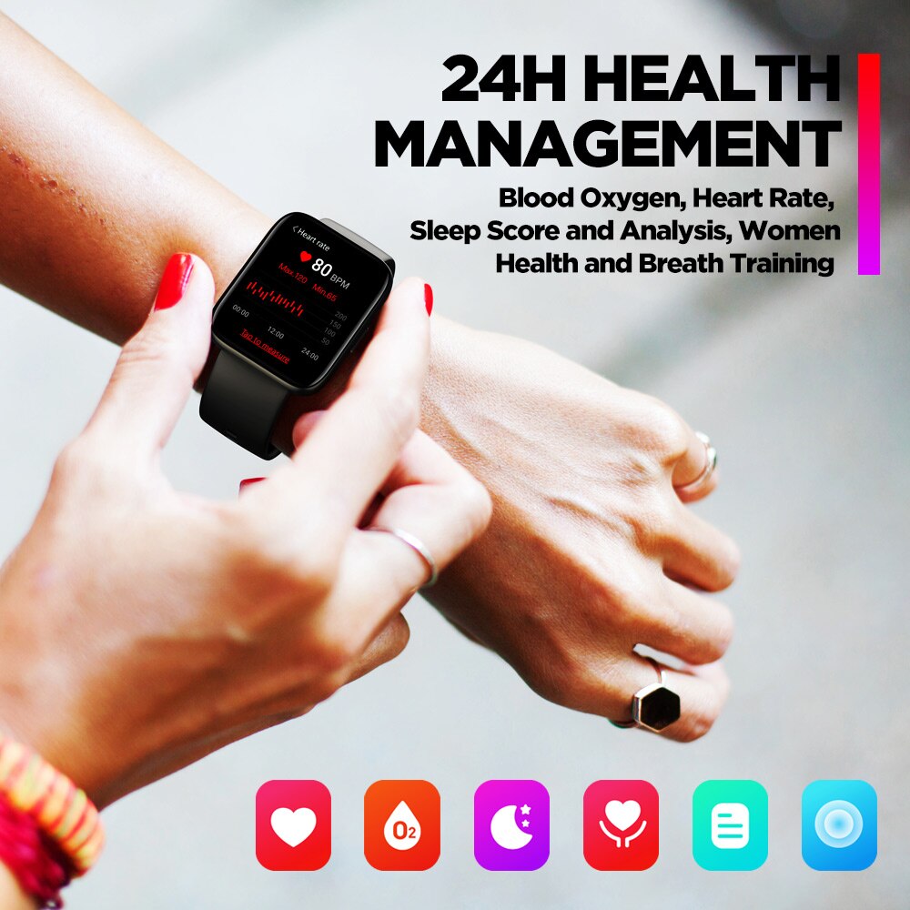 Zeblaze Beyond 2 GPS Smartwatch 1.78 Inch AMOLED Display Built in GPS 24H Health Monitor 200 Watch Face Smart Watch Men