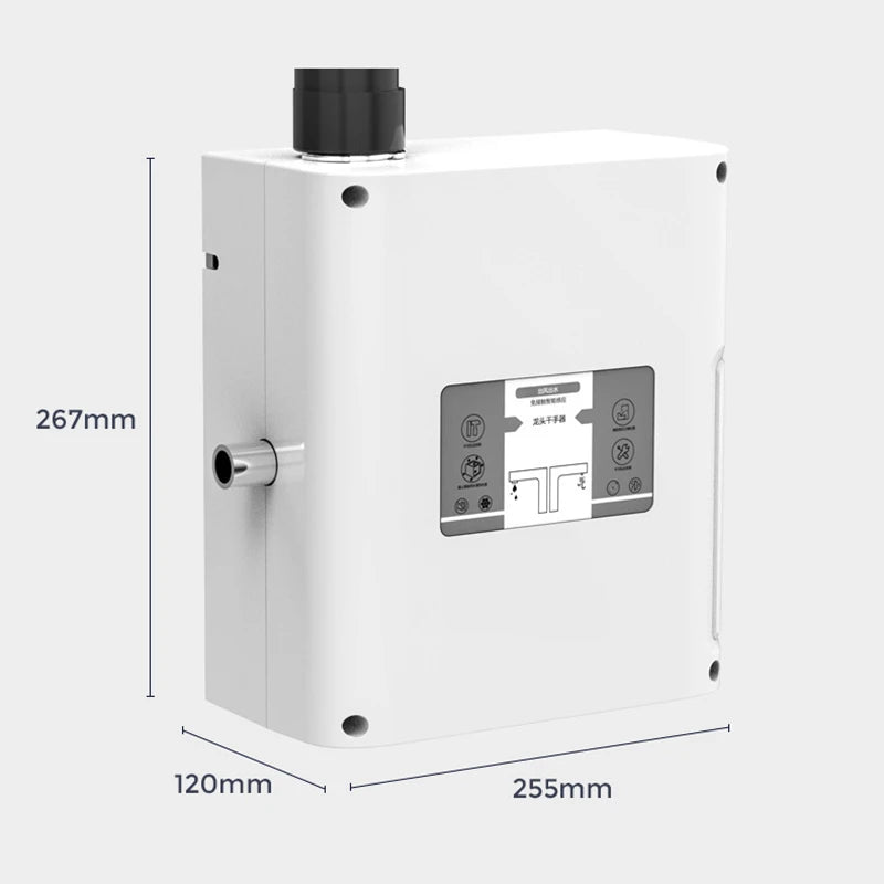 interhasa!  2 in 1 Design Aotumatic Hand Dryer and Sensor Faucet Hot & Cold Basin Tap Jet Air Hand Dryer for Bathroom Hotel