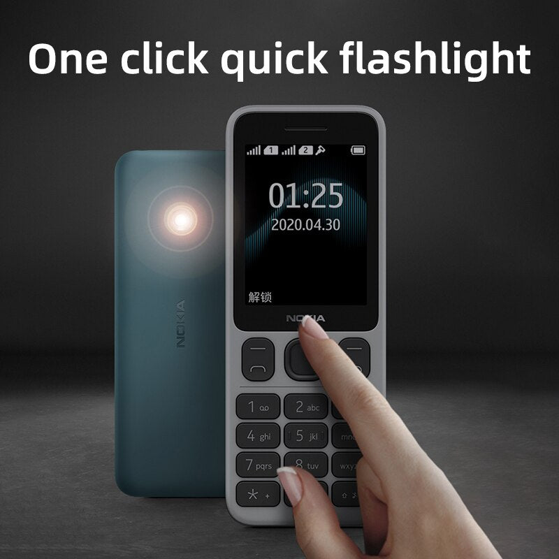 New and Original Nokia 125 2G Mobile Phone Multilingual Dual SIM 2.4 inch Cards FM Radio 1020mAh Feature Mobile Phone