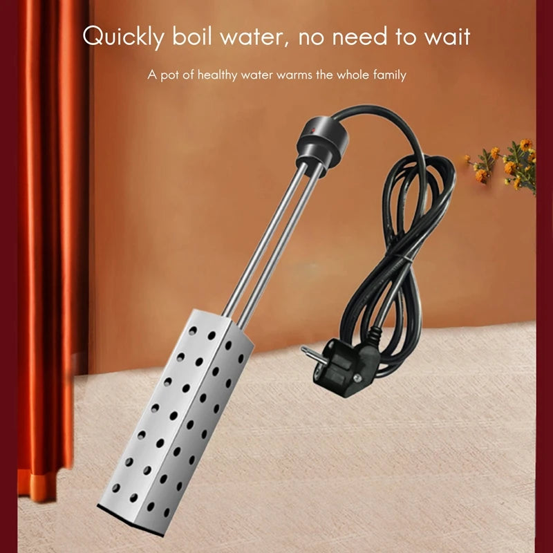 2500W Immersion Electric Water Heater Boiler Kitchen Bathroom Swimming Pool Instantaneous Water Heater EU Plug