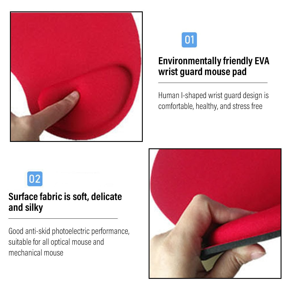 Simple Solid Color EVA Mouse Mat Anti-slip Mouse Pad Office Desk Accessories for PC Laptop Computer Table Mat Gaming Mouse Pad