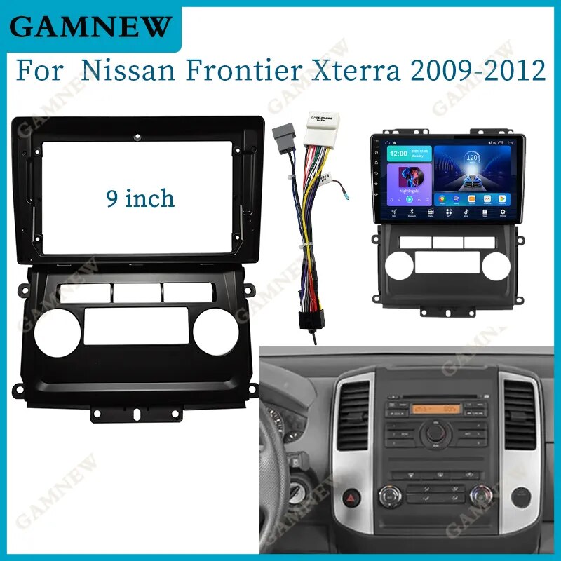 9 Inch Car Frame Fascia Adapter Android Radio Dash Fitting Panel Kit For Nissan Frontier Xterra 2009-2012