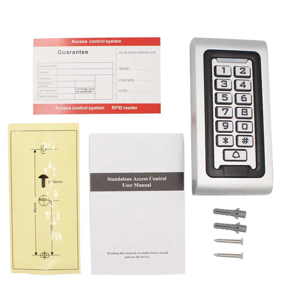 IP67 Waterproof Backlight RFID Door Access Control Reader Keypad 1000 Users Door Bell 125KHz DC 12V EM Card door opener