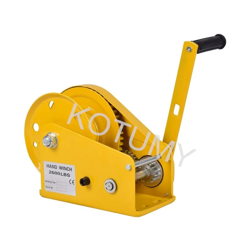 Hand Crank Self-Locking Manual Winch Thicken Material Small Household Portable Winch Crane Lift Hoist 1800LB