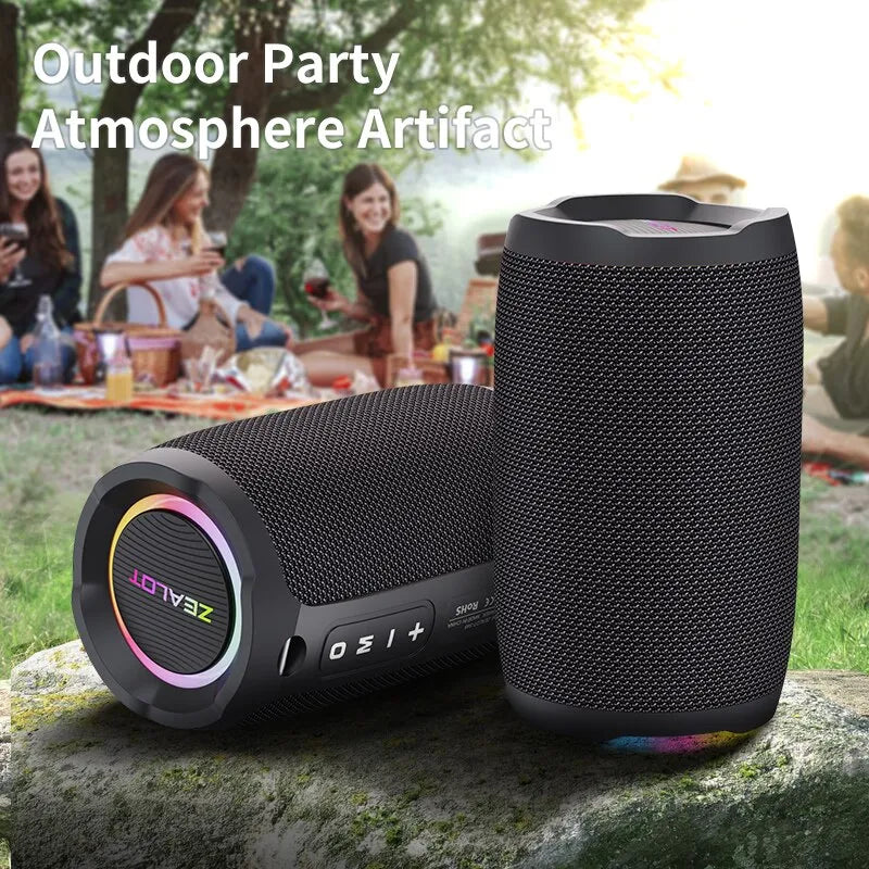 ZEALOT S49 Portable Bluetooth Speaker 20W IPX7 Waterproof Powerful Sound Box Bass Boost Dual Pairing TF, TWS, USB